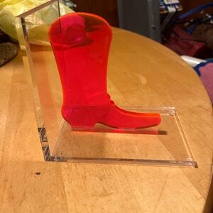 Cowboy boot desk piece